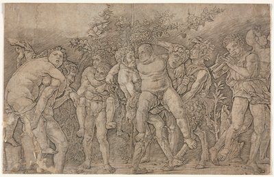Bacchanal مع Silenus. بواسطة أندريا مانتيجنا