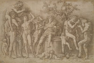 Bacchanal مع وعاء من النبيذ ، 1470-1490 بواسطة أندريا مانتيجنا