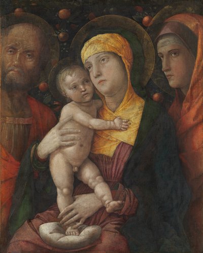 العائلة المقدسة مع القديسة مريم المجدلية ، كاليفورنيا. 1495-1500. بواسطة أندريا مانتيجنا
