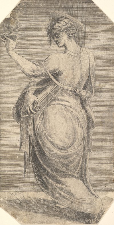 القديس يوحنا في الصورة متجهًا إلى اليسار ، من "المسيح والرسل" ، كاليفورنيا. 1548-50. بواسطة أندريا شيافوني