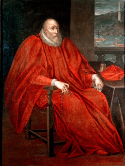 صورة لسيمون سبينولا (1522-1569 ، دوج الجينات بين 1567 و 1569) لوحة لأندريا سيمينو (1526-1594) 1568-1569 صن. 128x170 سم مجموعة خاصة بواسطة أندريا سيمينو