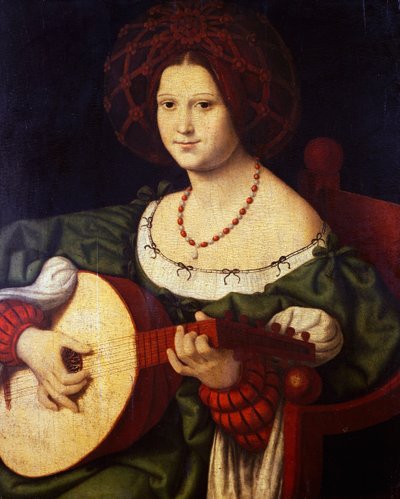 عازف العود لأندريا سولاريو (1465-1524) زيت على قماش ، 64 × 52 سم. إيطاليا بواسطة أندريا سولاريو