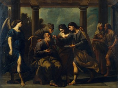 توبياس شفاء آبائه العمى ، ج. 1640 بواسطة أندريا فاكارو