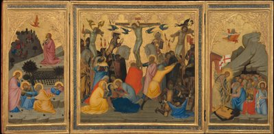 مشاهد من آلام المسيح: العذاب في البستان ، والصلب ، والنزول إلى النسيان [بالثلاثي بأكمله] بواسطة أندريا فاني