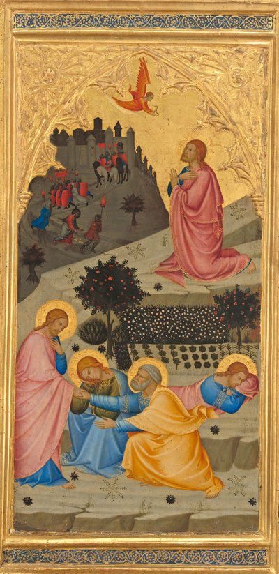 عذاب في الحديقة ، c.1380 (درجة حرارة البيض وأوراق الذهب على لوح خشبي) بواسطة أندريا فاني