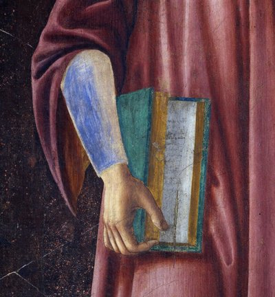 Dante Alghieri (التفاصيل) من سلسلة Villa Carducci لمشاهير الرجال والنساء ، حوالي 1450 (لوحة جدارية على قماش) بواسطة أندريا ديل كاستانيو