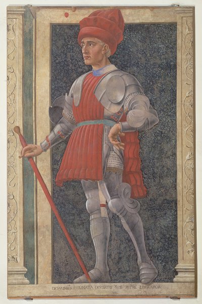 Farinata degli Uberti (ت 12264) من سلسلة Villa Carducci من الرجال والنساء المشهورين ، c.1450 (انظر 28492 لمزيد من التفاصيل) بواسطة أندريا ديل كاستانيو