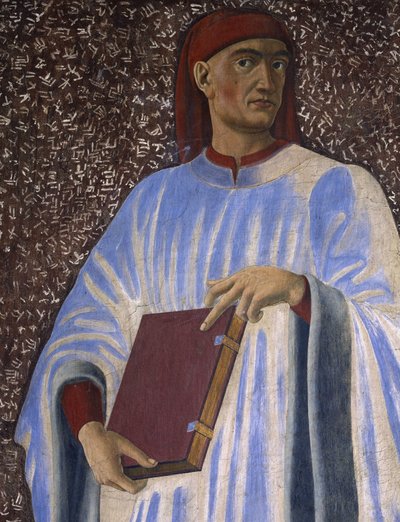 جيوفاني بوكاتشيو (1313-75) من سلسلة فيلا كاردوتشي من مشاهير الرجال والنساء (التفاصيل) حوالي 1450 (لوحة جدارية على قماش) بواسطة أندريا ديل كاستانيو