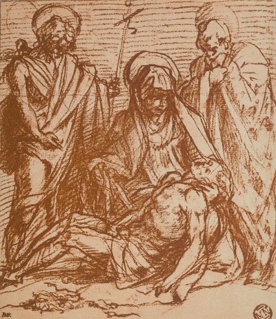 المسيح الميت في ذراعي العذراء (بيتا) بواسطة أندريا ديل سارتو