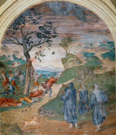 S. Filippo Benizzi يعاقب التجديف ، 1509-1510 بواسطة أندريا ديل سارتو