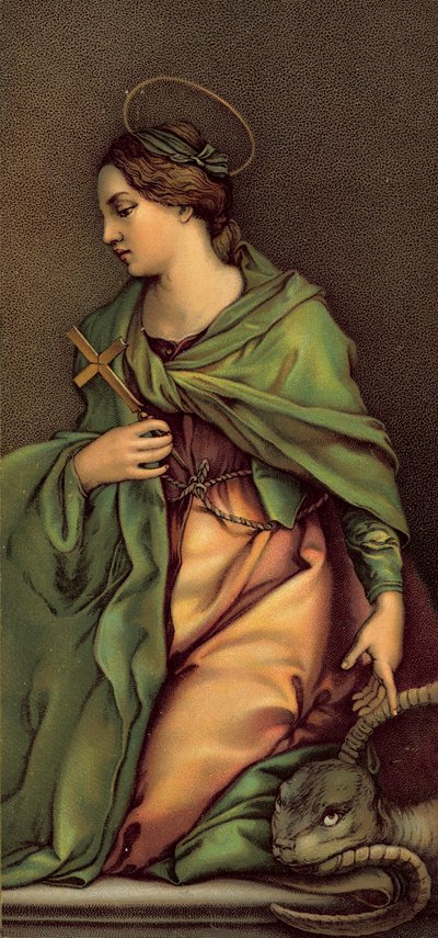 القديسة مارجريتا (chromolitho) بواسطة أندريا ديل سارتو