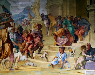 The Triumph of Caesar by Andrea del Sarto and Alessandro Allori (1520) Medicean Villa Poggio a Caiano بواسطة أندريا ديل سارتو
