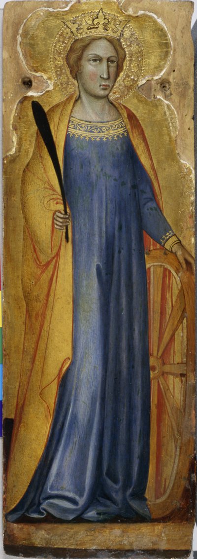 سانت كاثرين ، c.1400 (درجة حرارة على خشب الحور) بواسطة أندريا دي بارتولو