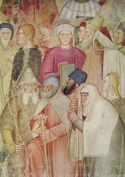 الكنيسة المناضلة والمنتصرة ، في الكنيسة الإسبانية ، تفاصيل الجانب الأيمن ، c.1369 فريسكو بواسطة أندريا دي بونايوتو