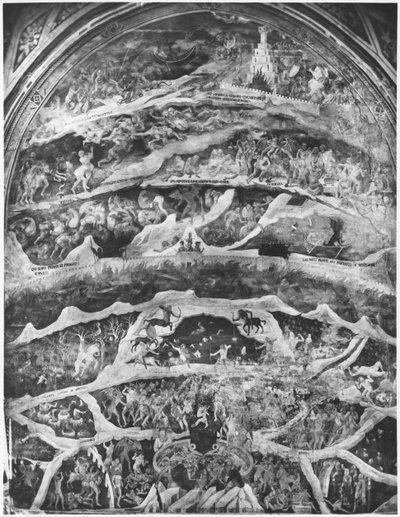 الجحيم ، من الكوميديا الإلهية (الجحيم) لدانتي أليغييري (1265-1321) بواسطة Andrea di Cione Orcagna