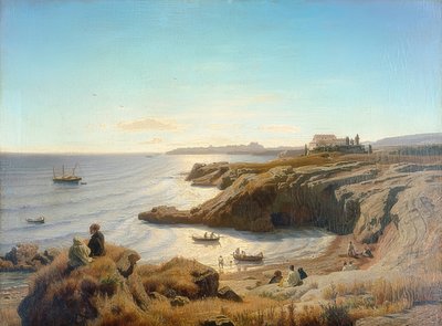الساحل في سيراكيوز. 1861 بواسطة أندرياس أشنباخ