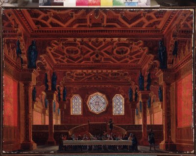 تصميم مسرحي لأوبرا رسلان وليودميلا بواسطة إم جلينكا - رسم أندرياس ليونارد رولر (1805-1891) ، زيت على قماش بواسطة أندرياس ليونارد رولر