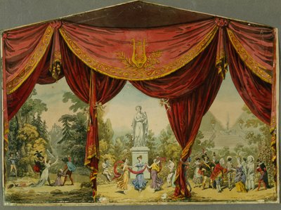 رسم تخطيطي لستارة المسرح الإمبراطوري في سانت بطرسبرغ ، 1830 بواسطة أندرياس ليونارد رولر