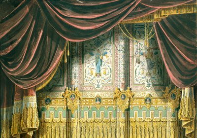 رسم تخطيطي لستارة مسرح مايكل في سانت بطرسبرغ ، 1852 بواسطة أندرياس ليونارد رولر