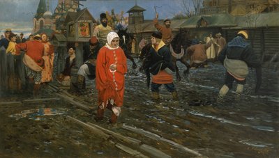 شارع موسكو في القرن السابع عشر في عطلة رسمية ، 1895 بواسطة أندريه بتروفيتش ريابوشكين