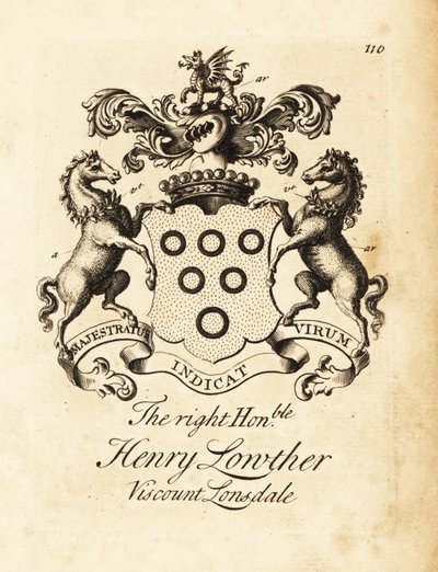 شعار النبالة للرايت أونرابل هنري لوثر ، 3 فيكونت لونسديل (1694-1751) بواسطة أندرو جونستون