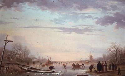 مشهد التزلج في فصل الشتاء بواسطة أندريس فيرميولين