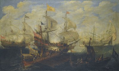 معركة ليبانتو في 7 أكتوبر 1571 بواسطة Andries van Eertvelt
