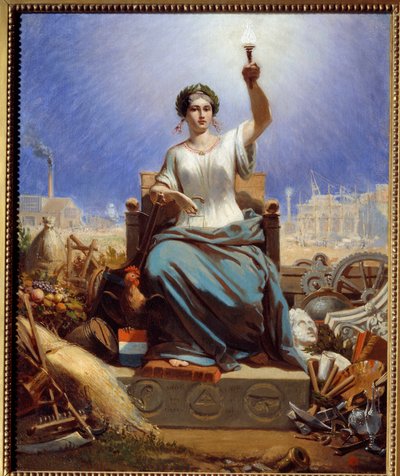 فرنسا تنير العالم. فن رمزي. لوحة جانيت لانج (1815-1872) بواسطة أنجي لويس جانيت