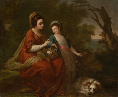 السيدة هيو مورغان وابنتها ، ح. 1771. بواسطة أنجليكا كوفمان