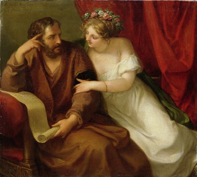 فرين إغواء الفيلسوف Xenokrates ، 1794 بواسطة أنجليكا كوفمان