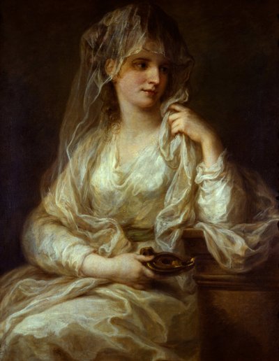 صورة لسيدة كعذراء عذراء - لوحة أنجيليكا (أنجليكا) كوفمان (1741-1807) ، زيت على قماش بواسطة أنجليكا كوفمان