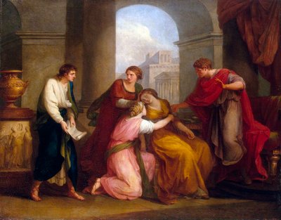 فيرجيل يقرأ الإنيادة لأغسطس وأوكتافيا 1788. بواسطة أنجليكا كوفمان