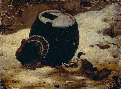 الحيوانات وبرميل في الثلج بواسطة أنجيلو إنغاني