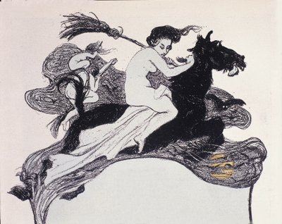 السحرة تتحرك في الهواء. رسم توضيحي لأنجيلو يانك (1868-1940) لـ Jugend بواسطة أنجيلو يانك