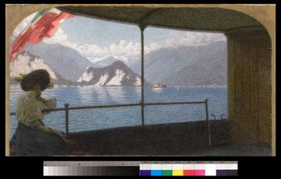 قارب على بحيرة ماجوري 1915 بواسطة أنجيلو موربيلي