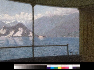قارب على بحيرة ماجوري 1915 بواسطة أنجيلو موربيلي