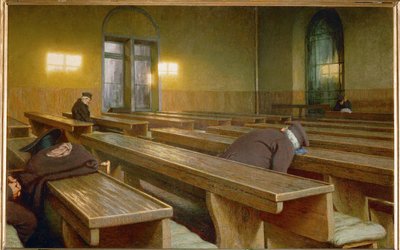 يوم العيد في دار العجزة تريفولزيو في ميلانو (لوحة على قماش) بواسطة أنجيلو موربيلي