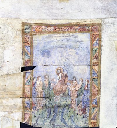 معجزة المسيح تهدئة العاصفة ووصوله إلى بلاد "جرجيسينس" ، بواسطة الأنجلو ساكسون