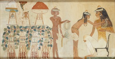 نسخة من الرسم على الحائط من المقبرة الخاصة 38 لدجسيركيرسونب ، طيبة 1 ، 1 ، 69-70 ، القرن العشرين بواسطة آنا
