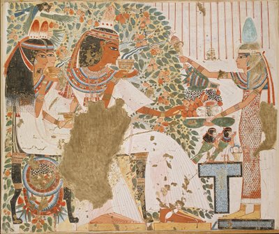 نسخة من الرسم على الحائط ، المقبرة الخاصة 51 لسيرحيت ، طيبة ، القرن العشرين بواسطة آنا