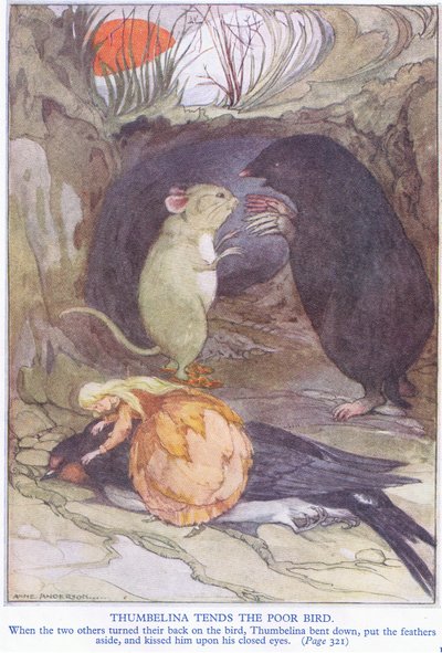 تميل Thumbelina الطائر المسكين بواسطة آن أندرسون
