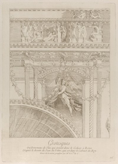 Grotesques: تفاصيل النقوش الجصية التي تزين الكولوسيوم في روما بجناح ... ، كاليفورنيا. 1729. بواسطة آن كلود فيليب دي كايلس