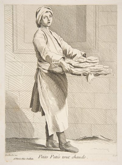 بائع الفطائر ، 1738. بواسطة آن كلود فيليب دي كايلس