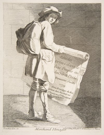 بائع صور ، 1738. بواسطة آن كلود فيليب دي كايلس