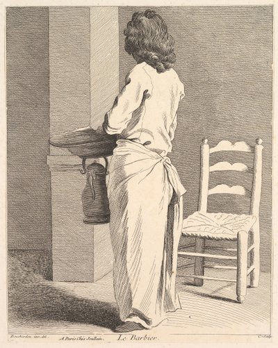 الحلاق ، 1737. بواسطة آن كلود فيليب دي كايلس