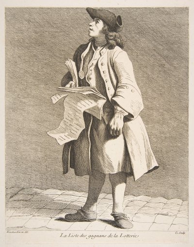 قراءة الفائزين في اليانصيب ، 1746. بواسطة آن كلود فيليب دي كايلس