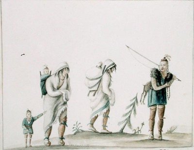 العائلة الهندية ، حوالي 1807 (ألوان مائية على ورق) بواسطة آن مارجريت هايد دي نوفيل