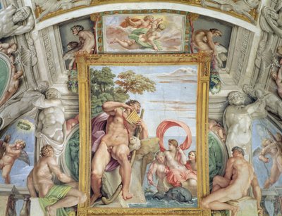 قاعة غاليريا كاراشي كاراتشي التفاصيل ل Polyphemus و Galatea ، 1597-1604 فريسكو بواسطة أنيبال كاراتشي