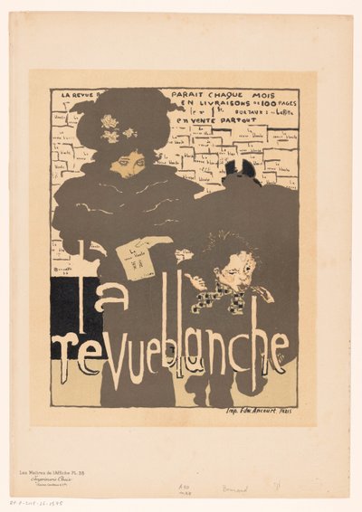 إعلان عن La Revue Blanche ملصق الماجستير (عنوان السلسلة على الكائن) بواسطة لوريلو