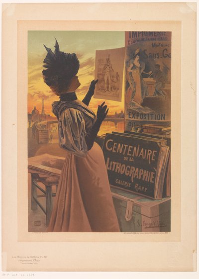 إعلان عن Exposition du Centenaire de la Lithographie من تنظيم غاليري راب Les Maîtres de l